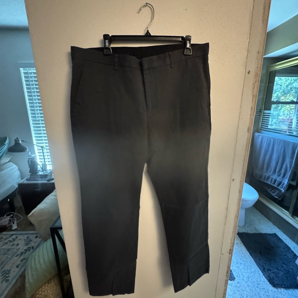 Express Men's Black Dress Pants - Straight Fit
